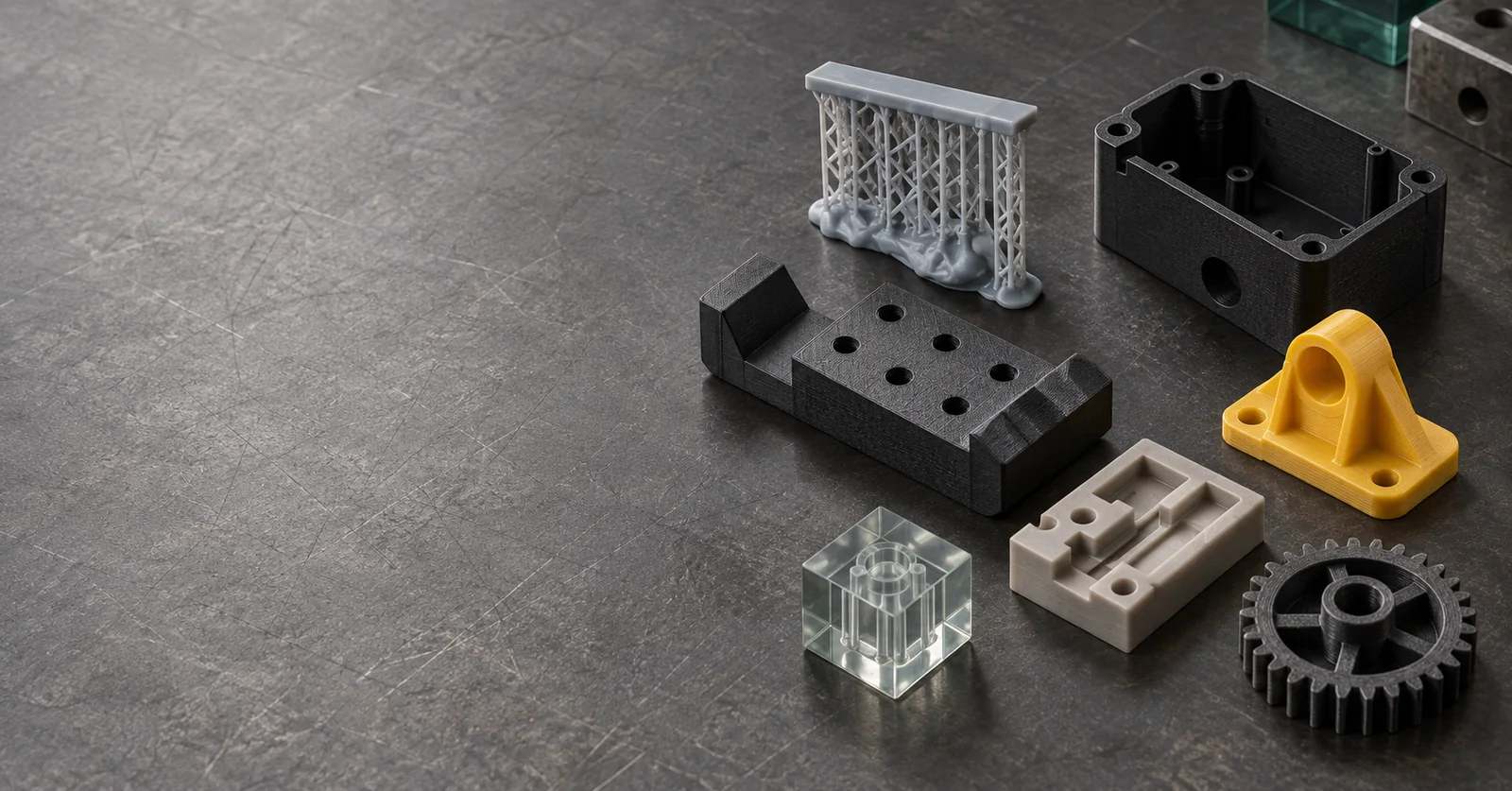 Campioni tecnici prodotti con processi SLA e FDM per il confronto di geometrie e finiture